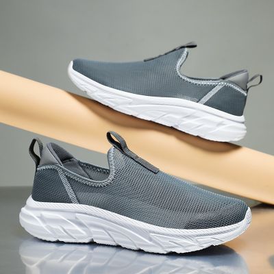 Mesh Men Shoes Summer Breathable Comfortable Soft Soled Lightweight Sneakers Walking Casual Shoes Male Loafers Oversize 48 49
