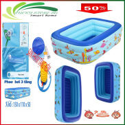 Bể Bơi Phao Trẻ Em 1m5 Trong Nhà Hình Chữ Nhật , bể bơi trẻ em