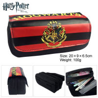 Harry Potter กล่องดินสอสำหรับเด็กฟิล์มและโทรทัศน์อุปกรณ์ต่อพ่วงภาพสี PU ไนลอนคู่-ขนาดใหญ่-ความจุ Zipper Multifunctional กล่องเครื่องเขียนของขวัญสำหรับเด็กผู้หญิงและผู้ชาย