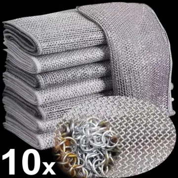 10X Multipurpose Wire Dishwashing Rags for Wet and Dry, Wire Dishwashing Rag