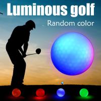 Luminous Night Golf Balls LED Light Up Golf Balls Glow In The Dark Bright Long Lasting Reusable Night Golf Ball 4สี