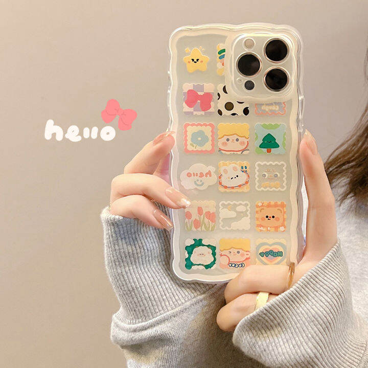 รูปการ์ตูนเคสโทรศัพท์เก็บของขนาดใหญ่ป้องกันการตกกระแทกฝาครอบโทรศัพท์เพื่อการป้องกัน-tpu-สำหรับ-iphone-13-13pro-13pro-ทนต่อการสึกหรอเคสโทรศัพท์สูงสุด