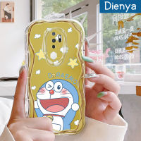 เคส Dienya สำหรับ OPPO A5 2020 A9 2020การ์ตูนน่ารักโดราเอมอนเนื้อครีมเคสมือถือกันกระแทกแบบใสนิ่มเคสโปร่งใสลายกล้องถ่ายรูปฝาครอบป้องกันสีอ่อนโยน