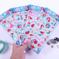 Disney The Little Mermaid Children Cartoon Sticker Toy Frozen SpiderMan Little Pony Cars Toy Story Kids Diary Decoration Sticker Stickers