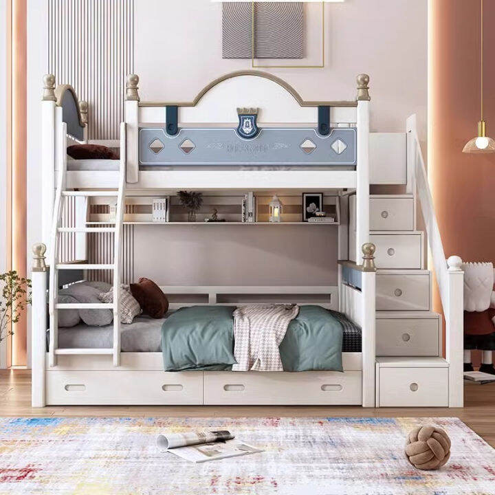 [Pre-order] Solid wood bunk bed, two-story bunk bed, children's bed ...