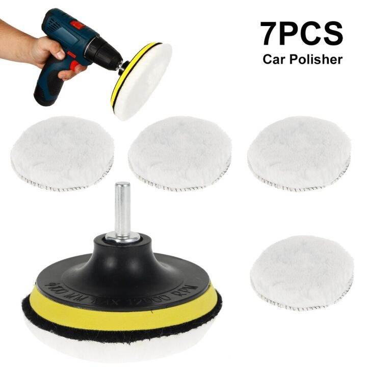 7pcs Buffing Pad 4 inch Car Sponge Polishing Pad Kit Abrasive Polisher