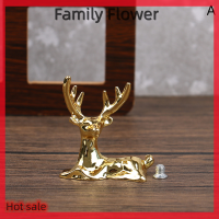 Family Flower Flash Sale Elk Deer statue Nordic Christmas Reindeer Art Figurine วินเทจเหล็กหัตถกรรมบ้านเครื่องประดับตารางตกแต่งของขวัญ