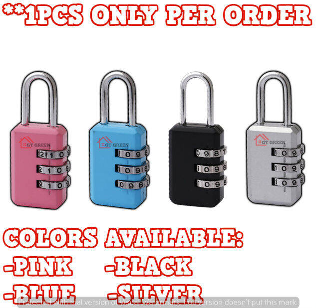1PCS Resettable 3 Digit Combination Lock Padlock for Suitcase Lazada PH