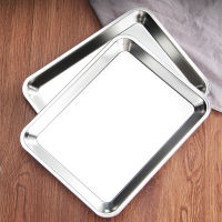 1PC Rectangular Stainless Steel Nonstick Cake Pan Bread Pizza Oven Baking Tray Shallow Bakeware Pastry Tools Kitchen Utensils