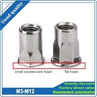 2/10ps M3 M4 M5 M6 M8 M10 M12 304 Stainless Steel Hex Hexagon Flat Head Countersunk Head Binding Rivet Nut Insert Rivnut Nutsert