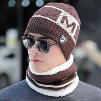 Man hat in winter to keep warm knitted turtleneck cap han edition earmuffs door plus velvet cotton padded 10 styles