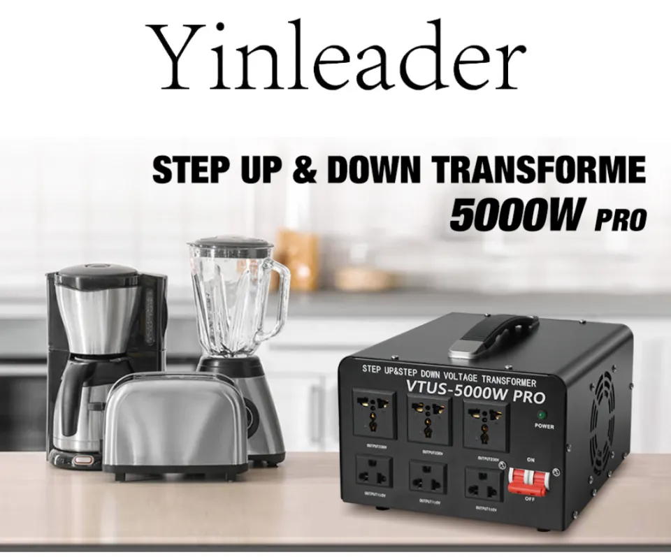 Yinleader 5000W PRO Voltage Transformer Converter Step Up/Down AC 110V/120V  to 220V/240V or 220V/240V to 110V/120V Power Converter w/US Standard Power  Cord,Circuit Breaker Protection Lazada PH