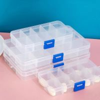 New 10 Slots Cells Transparent Portable Jewelry Tool Storage Box Container Ring Electronic Parts Screw Beads Organizer Plastic C