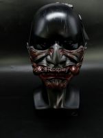 original Halloween Japanese-style cosplay Hannya half-face mask props can wear the horror ghost samurai mask