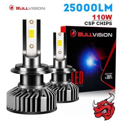 H7 LED Headlight Bulb Canbus 25000LM CSP Chip LED H4 H1 H11 H8 H9 9005 9006 HB3 HB4 110W 6000K PTF Ice Bulbs Turbo Fog Light 12V Bulbs  LEDs  HIDs