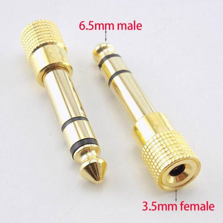 1-2pcs-6-5mm-to-3-5mm-male-to-female-headphone-stereo-audio-jack-plus-adapter-6-5-3-5-converter-gold-music-mp3-h10-cables