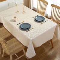 【Ready】? Tablecloth sle i-scald and l- wash-free rectalar hotel cloth home dg mat