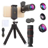 APEXEL Phone Lens Kit Fisheye Wide Angle Macro 18X Telescope Lens telephoto with 3 in 1 Mobile lens for Samsung Huawei Xiaomi