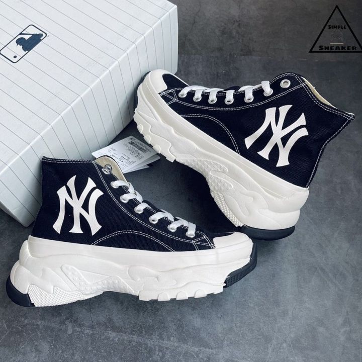 Giày Sneaker MLB Chunky High New York Yankees Black ( Full box)