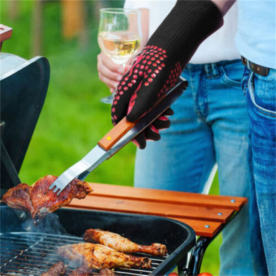 High Temperature Oven Heat Insulation BBQ Grilling Heat Resistant Gloves