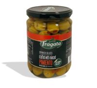 ?Promotion?  (x 1) ฟรากาต้า มะกอกเขียวยัดไส้พริก 450 กรัม Fragata Stuffed Manzanila Olives 450 g.