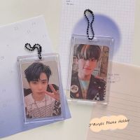 SKYSONIC 3 Inch Transparent Card Cover Acrylic Idol Postcards Protective Holder Bus Photo Cards Album Collection Supplies