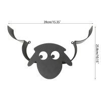 Toilet Roll Holder Sheep Wall Mount Black Metal Toilet Paper Wc Tissue Storage NEW