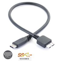 ร้อน hanoe413 - /30ซม. USB 3.1 Type C ถึง Mircro B HDD Data Cable USB-C USB Type-C ถึง Micro USB 3.0การถ่ายโอนข้อมูลความเร็วสูงสายชาร์จสายไฟ