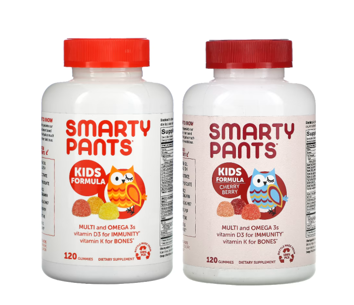 SmartyPants, Kids Formula, Multi And Omega 3s, Cherry Berry, 120 ...