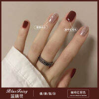 Crystal Nail Crystal Cat Eye Blue Crystal Coffee สีน้ำตาลแดง, การออกแบบ 3 มิติ, เยาวชนสีขาวยอดนิยมแสดงสีตาแมว, การยึดเกาะตามธรรมชาติ, ไม่มี D, ไม่มีกลิ่น, ไม่มีอันตราย, การอัพเกรดที่มีเสถียรภาพ, ง่ายต่อการถอด