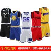 ℗▼♀ American basketball jersey adult red suit man DIY quick-drying basketball jersey printing garment campus training uniforms