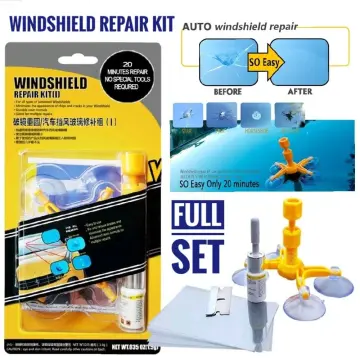 Car Windshield Scratch Remover Tools Kit, Car Window Glass Repair Fluid Scratch  Remover Set, Car Glass