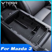 Vtear สำหรับ Mazda 3 2022-2019อุปกรณ์เสริมรถยนต์กล่องเก็บของที่เก็บสัมภาระตรงกลางคอนโซลกลางผลิตภัณฑ์ภายในถาดจัดระเบียบ