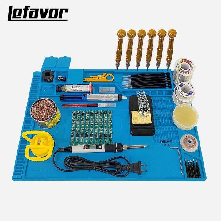 yf-esd-heat-insulation-working-mat-soldering-station-iron-phone-computer-repair-mat-magnetic-heat-resistant-bga-insulator-platform