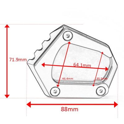 แผ่นขยายขาตั้งสำหรับรถ BMW K1600 GT GTL K1600GT K1600GTL 2017 ~ 2023ขาตั้งยืดเท้าด้านข้างแผ่นรอง