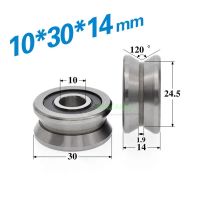 1pcs 10*30*14mm LV20/10 non-standard grooved bearing pulley Y-type V-wheel rolling guide wheel  wire rope over-wire hanger metal