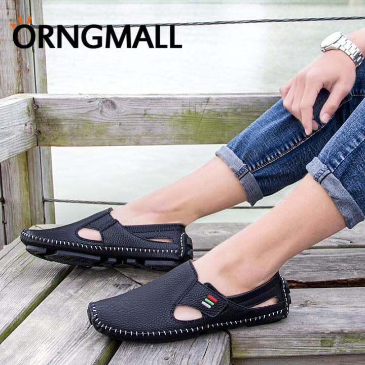 orngmall-รองเท้าโลฟเฟอร์บนแฟลตลื่นสำหรับผู้ชาย-รองเท้าลำลองรองเท้าโลฟเฟอร์ลำลองรองเท้าทางการรองเท้าสำหรับใส่ในฤดูร้อนรองเท้าขนาดใหญ่รองเท้าหนังส้นเตี้ยสำหรับนักธุรกิจขนาด37-47