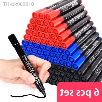 ▪ Haile 6 Pcs Oily Waterproof Permanent Fine Point Paint Color Marker Pens for Tyre Markers Signature Pen Stationery Art Supplies