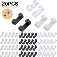 20Pcs Cable Clip Wire Organizer Desk Self-Adhesive Drop Wire Holder Cord Management Cable Manager Fixed Clamp Office Wire Winder