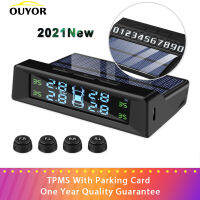 2021 TPMS With Parking Card Solar Charging Tire Pressure Monitoring System LCD Display Monitor Type Pressure Sensors TMPS Sensor