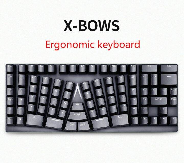 XBows Mechanical Ergonomic Keyboard 86 Keys White Backlight Gateron
