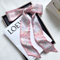 ★New★ Long small silk scarf womens Korean version all-match decorative scarf thin section long section tied bag belt scarf spring and autumn foreign style headband