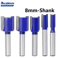 8mm Shank 2 Flute Straight Router Bit 8/10/14/18/20mm Dia Flush Trim Milling Cutter 20mm ความยาวตัดไม้กัด