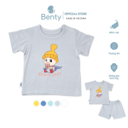 Bộ cộc tay cài vai in hình baby BENTY BT006 cotton mềm mịn thoáng khí