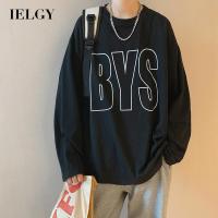 IELGY ผู้ชายสไตล์เกาหลีหลวมกีฬาแขนยาวเสื้อยืดทุกการแข่งขัน