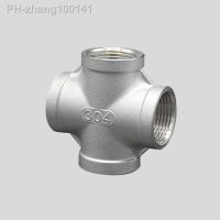 Stainless Steel 304 1/8 1/4 3/8 1/2 3/4 1 1-1/4 1-1/2 Female BSP Thread Pipe Fitting 4 way Equal Cross Connector SS304