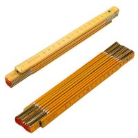 2Pcs Portable Carpenter Wooden Folding Ruler 200cm/79Inch &amp; 100cm/39Inch