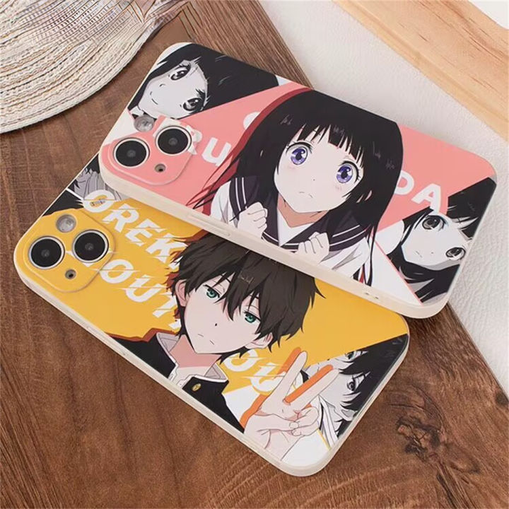 เคสโทรศัพท์ที่เข้ากันได้กับ-iphone-13-12-11-pro-max-mini-x-xr-xs-max-7-8-6-6s-plus-เคส-hyouka-oreki-houtarou-chitanda-eru-การ์ตูนญี่ปุ่นคู่แฟชั่นอะนิเมะซิลิโคนกันกระแทกนิ่ม-tpu