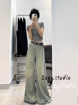 Zoey.Studio กางเกงยีนส์ กางเกงขายาว กางเกงคาร์โก้ผู้หญิง กระชับ ความสะดวกสบายความสะดวกสบาย ลำลอง 2023 NEW WNK23906G6 36Z230909