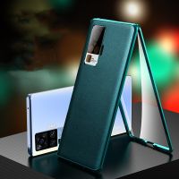 ▲ Magnetic Adsorption Metal Bumper Cases for Oppo Reno 6 5 4 Pro Tempered Glass Cover for Oppo Reno 6 5 4 Pro PU Leather Coques